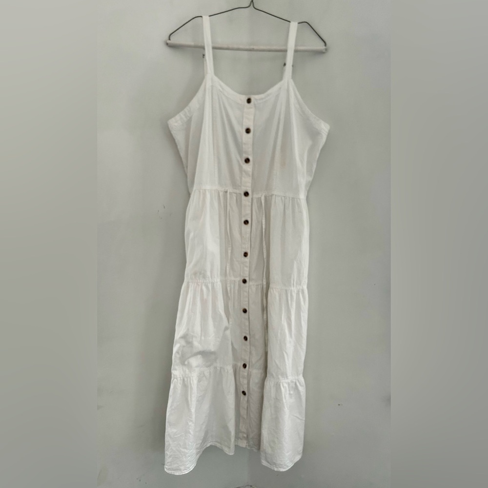 Speed Limit Elegant White Button-Front Dress